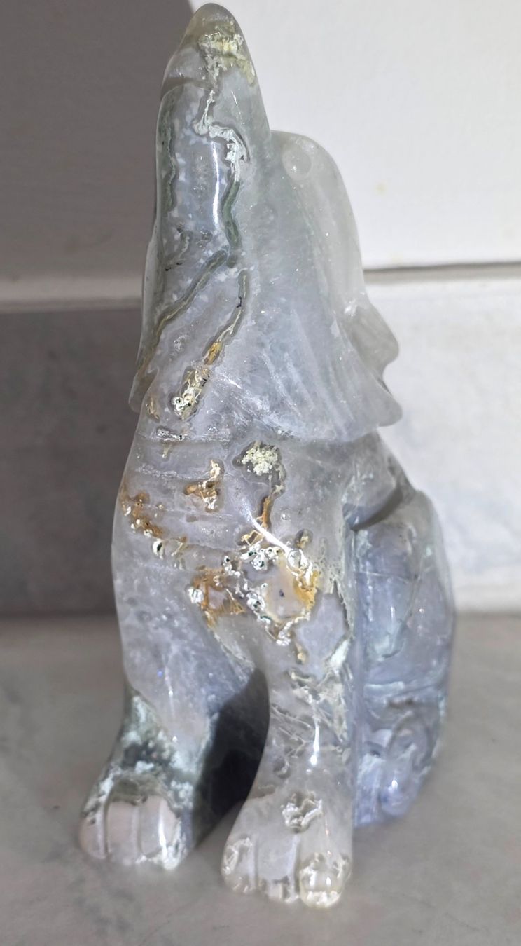 Minerali & Pietre curative: Moosachat Wolf 377g – Nuovo e nell'imballaggio originale da Matzingen venduto da Shay_Crystalz 1