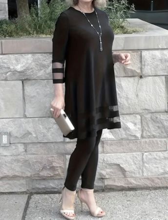 MUST HAVE - edler/stylischer Hosen-2-Teiler, schwarz, L
