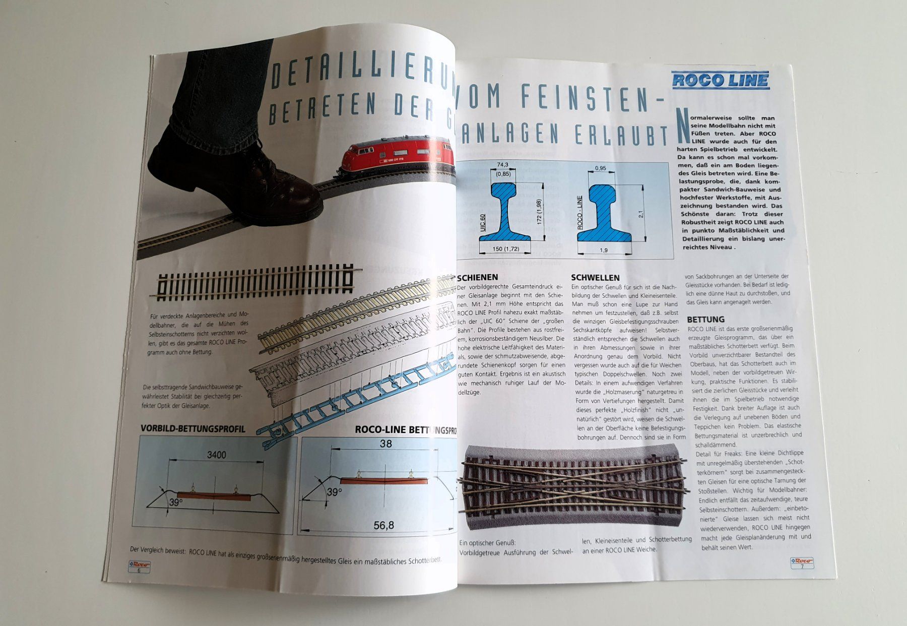 Roco Modellini di ferrovie: ROCO, Prospectus Drehscheibe, Gleissystem, Kopf mit Köpfchen – Usato da Martigny venduto da Abm1000 3