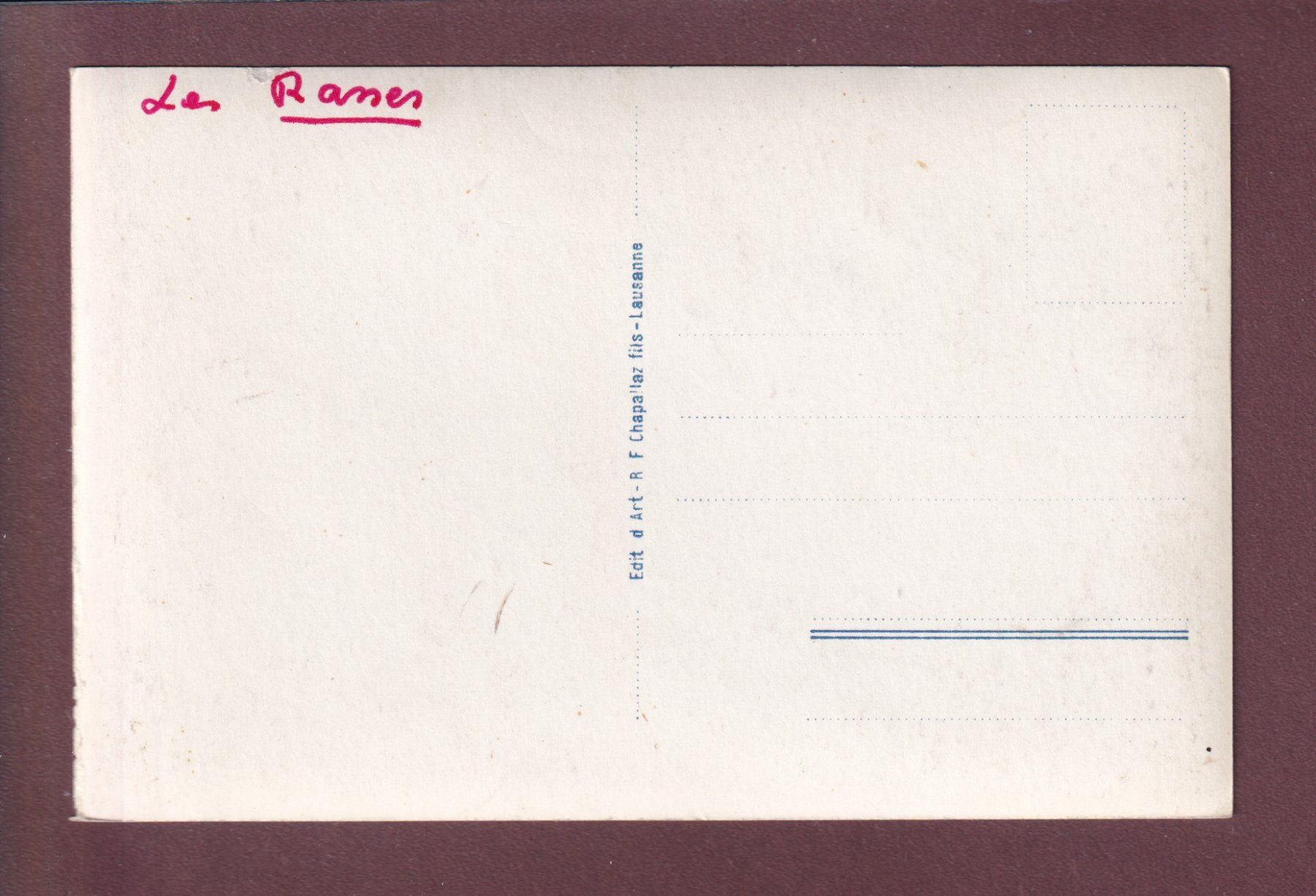Cartoline postali: LES RASSES - Mont Blanc – Usato da Pully venduto da nicecards 1
