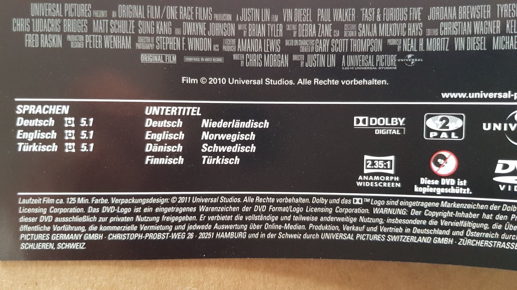 Tutti i DVDs: DVD Fast & Furious 5 – Usato da Oetwil am See venduto da fineli2 1