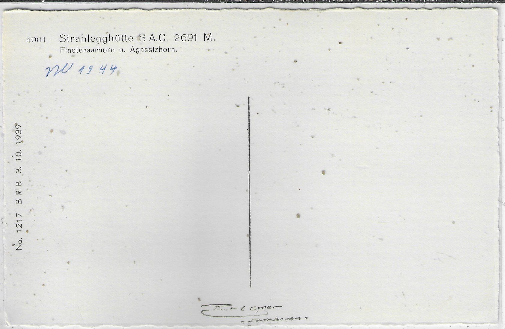 Ansichtskarten: Strahlegghütte S.A.C. - Photo: E. Gyger – Gebraucht aus Ettingen von Kartenplanet 1