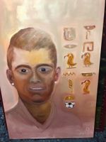 Granit Xhaka Öl auf Leinwand von Juel