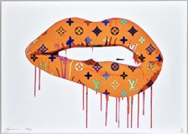 Death NYC Ltd Ed Pop Art Druck " Vuitton Graffiti Lips