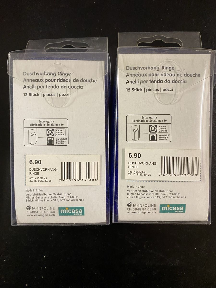 Duschen: 2x 12 Duschvorhang-Ringe neu & originalverpackt – Neu und originalverpackt aus Flawil von sonnengeist 1