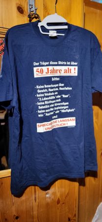 Unisex T-Shirt zu 50. Geburtstag 1 x getragen .