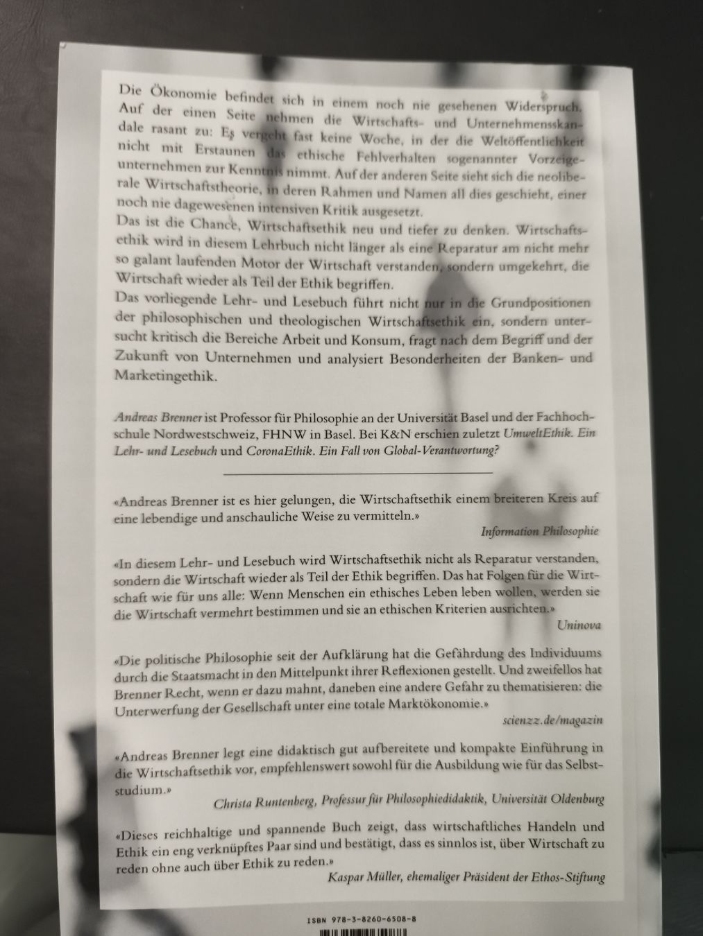 Libri: Andreas Brenner WirtschaftsEthik 2. Auflage – Nuovo (secondo la descrizione) da Läufelfingen venduto da noooby 1