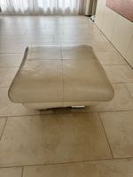 Eleganter Sitzhocker / Pouf in Cremeweiß – 70x70x40 cm