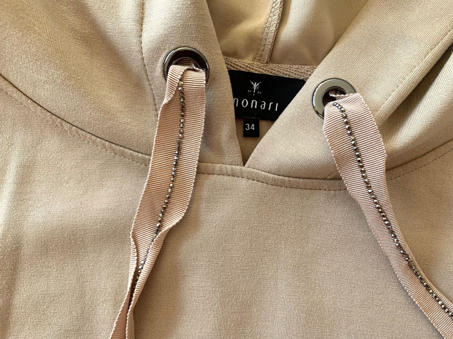 Monari Maglioni & Felpe: MONARI edler beige Kapuzen Pullunder Oversize Grösse 34 – Nuovo (secondo la descrizione) da Meiringen venduto da magnooliaa 3