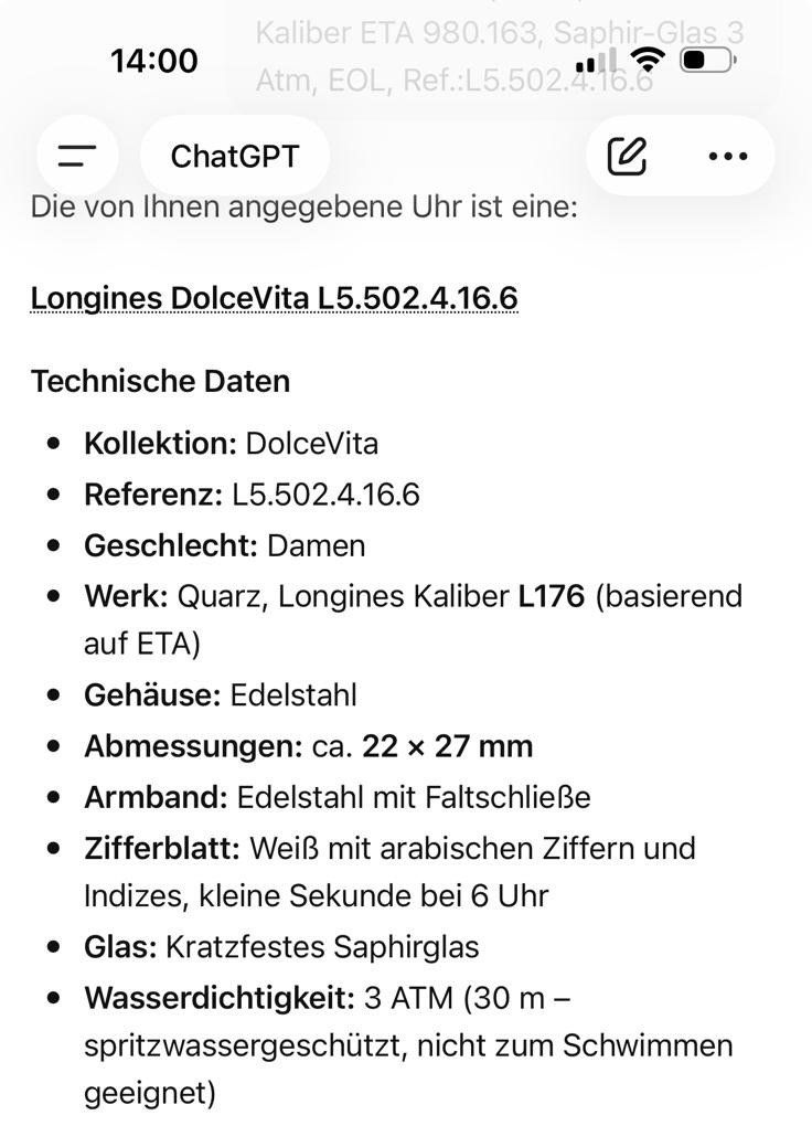 Longines Orologi: Longines Dolce Vita Damen Uhr – Nuovo (secondo la descrizione) da Sursee venduto da cb-marcos 8