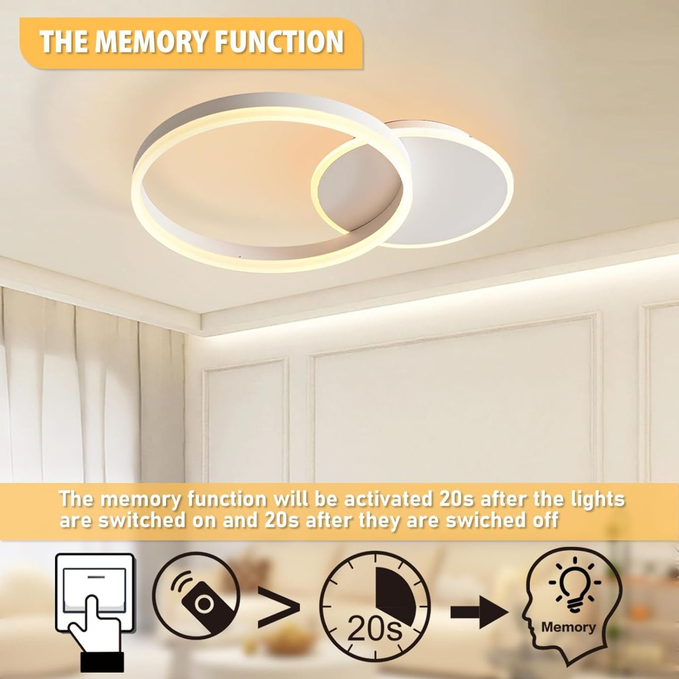 Lustres & lampes de plafonds: Modern LED Deckenleuchte Dimmbar 36W 3600LM DeckenLampe – Neuf avec emballage d'origine à Herisau par Zevora 2