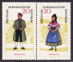 DDR: MiNr. W Zd 149 (Volkstrachten 1964) postfrisch **