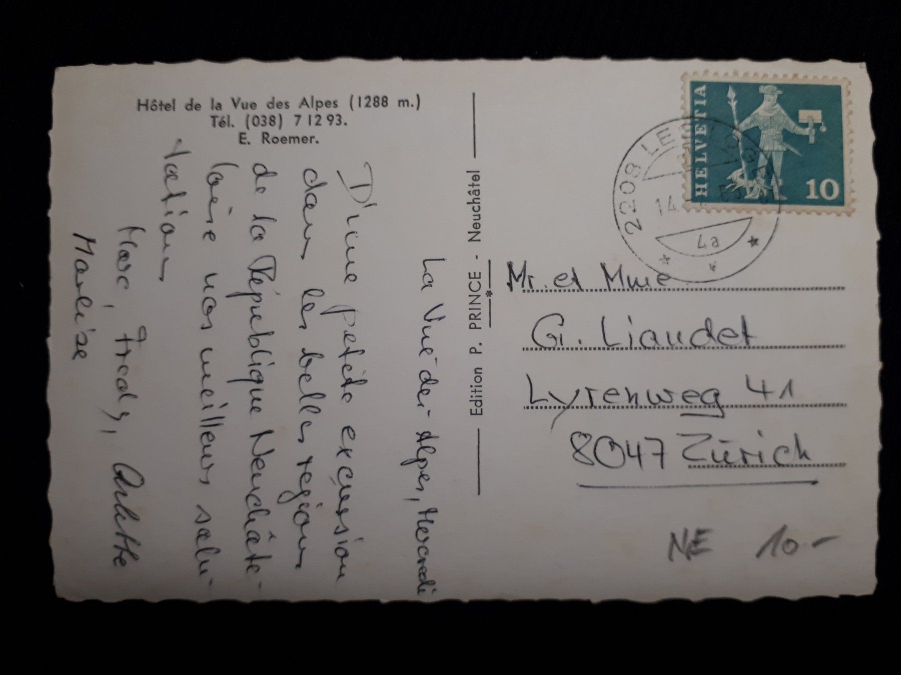 Ansichtskarten: . VUE DES ALPES - OLDTIMER – Gebraucht aus Ponto Valentino von giorgia06 1