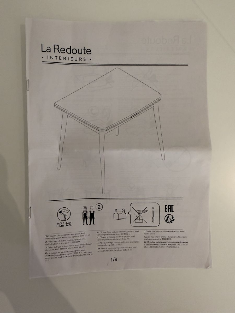 La Redoute Tischset: Table blanche + 2 chaises beige – Gebraucht aus La Tour-de-Trême von ima_9lmv 8