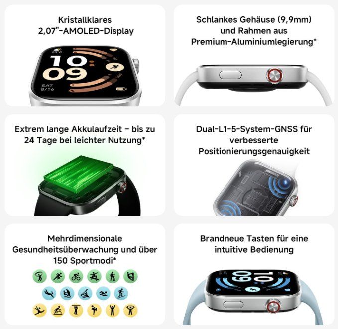Xiaomi Smartwatch: XIAOMI Redmi Watch 6, Smartwatch, hellgrau – Neuf avec emballage d'origine à Neuhaus SG par LENZ30 1