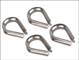 4 Stk. Kauschen INOX für Drahtseil 4 mm. Gratis Zustellung!
