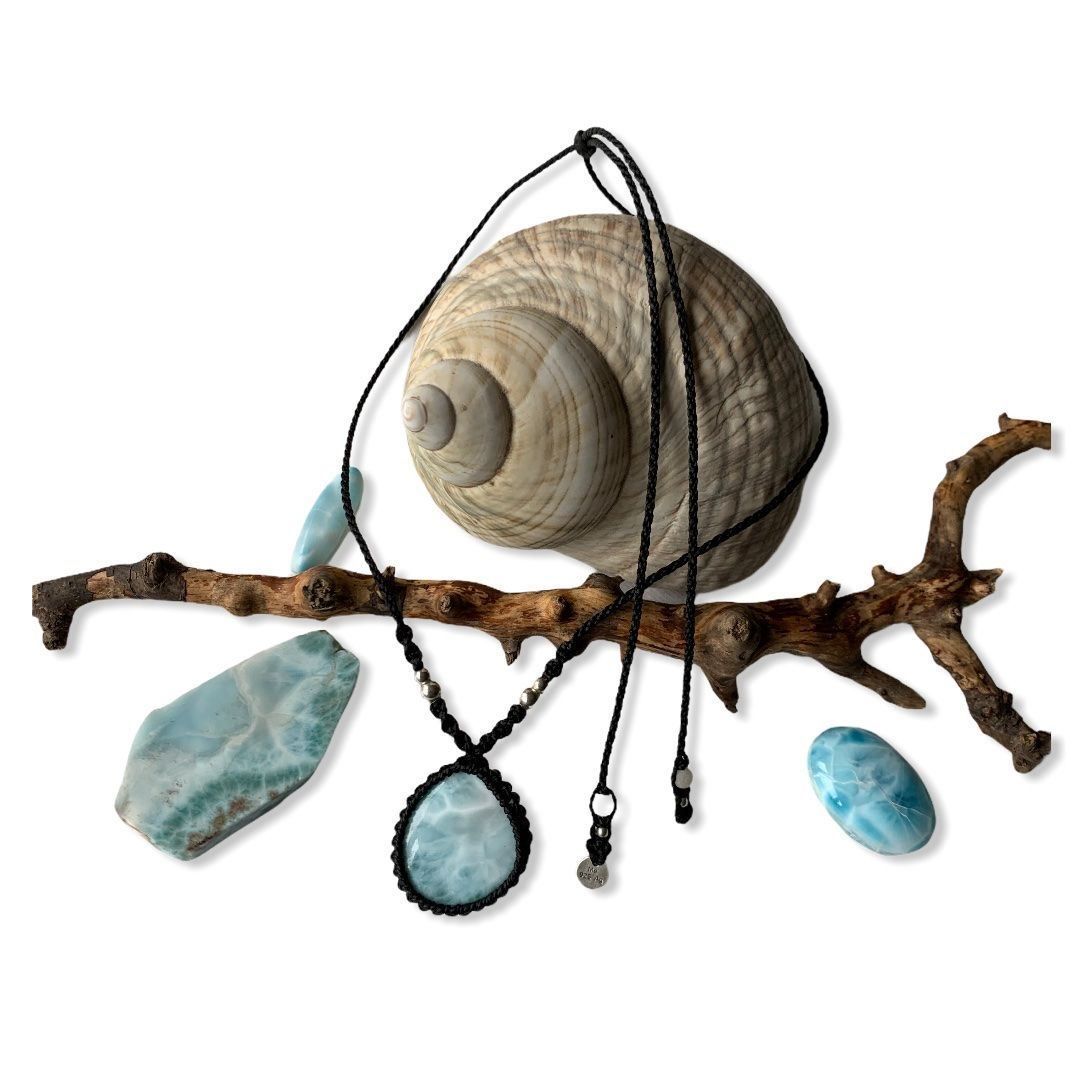 Catenine: LARIMAR EDELSTEIN KETTE, ATLANTISTEIN – Nuovo e nell'imballaggio originale da Zürich venduto da MEVAS-Schmuck 1