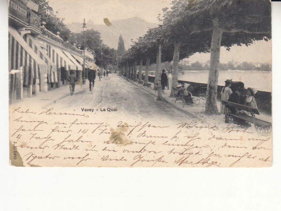 Cartoline postali: Vevey 1903 – Usato da Bürglen TG venduto da StampGraf