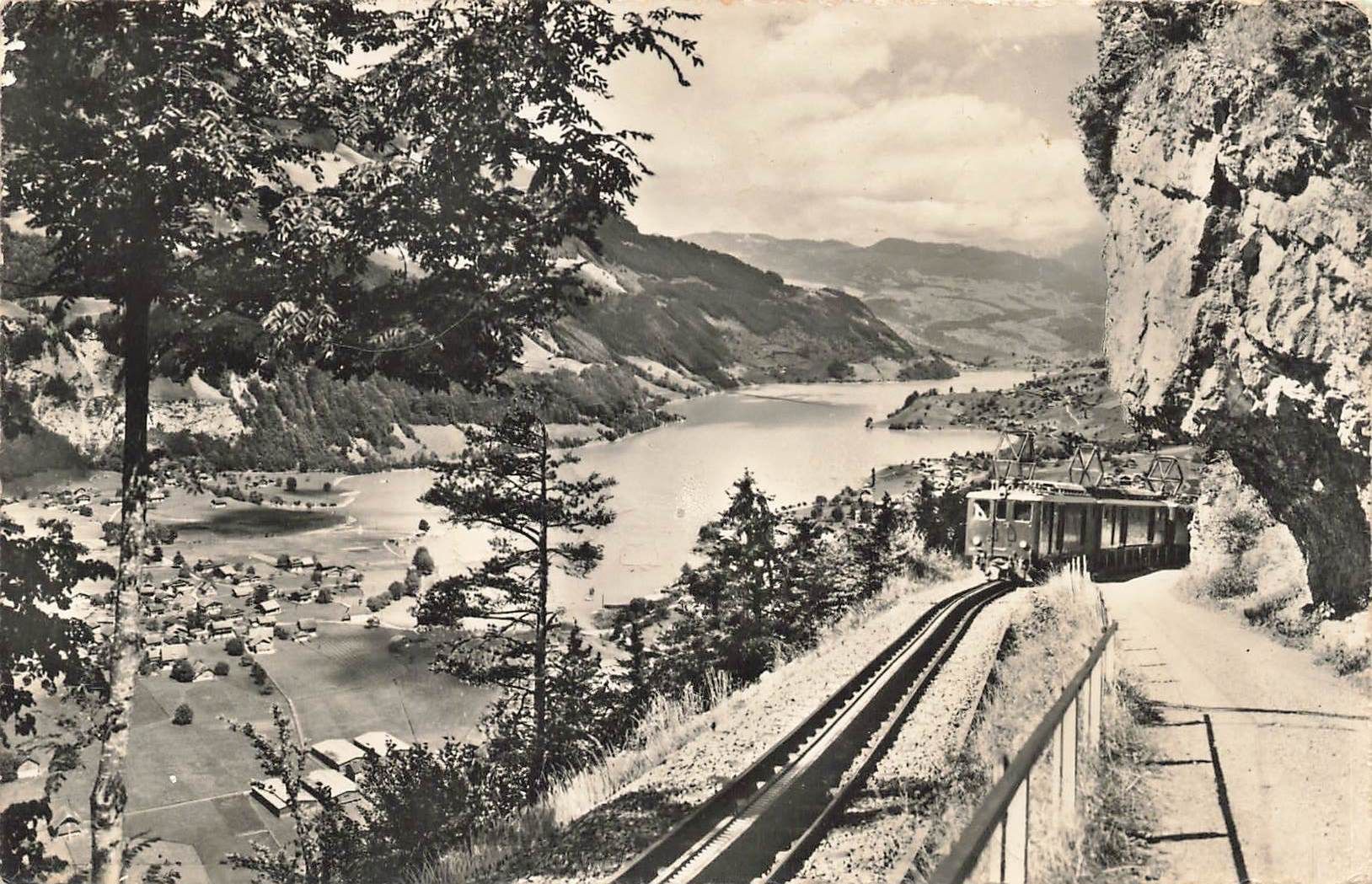 Cartoline postali: Lungern mit Brüning bahn Gestell – Usato da Biasca venduto da Blenio71
