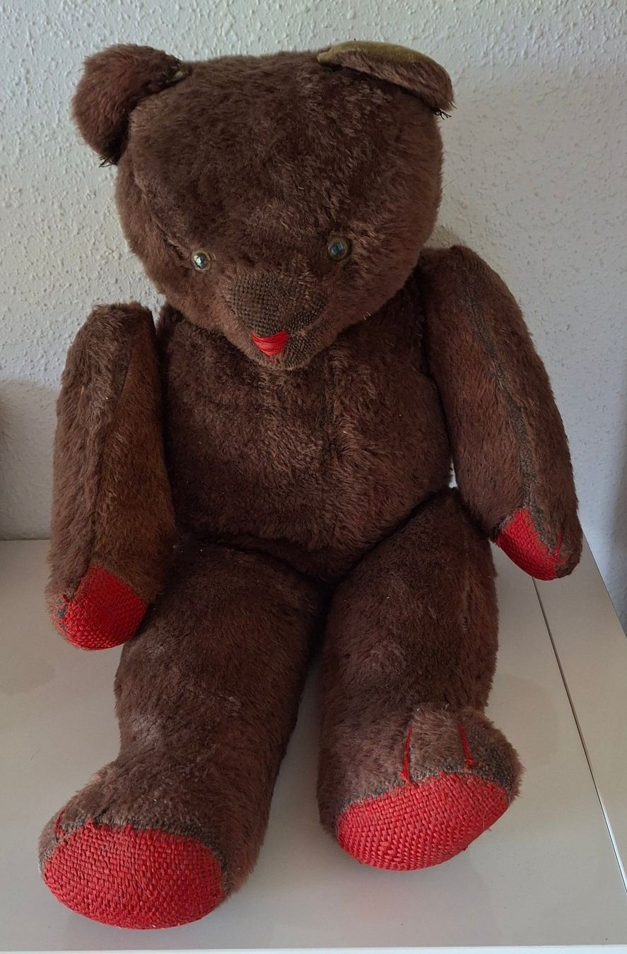 Giocattoli: Antiker dunkelbrauner Teddybär – Usato da Reinach BL venduto da Chela04