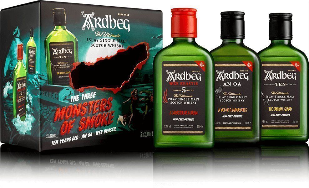 Ardbeg Bevande alcoliche: Ardbeg Monsters of Smoke Set – Nuovo e nell'imballaggio originale da Meggen venduto da baerli1976