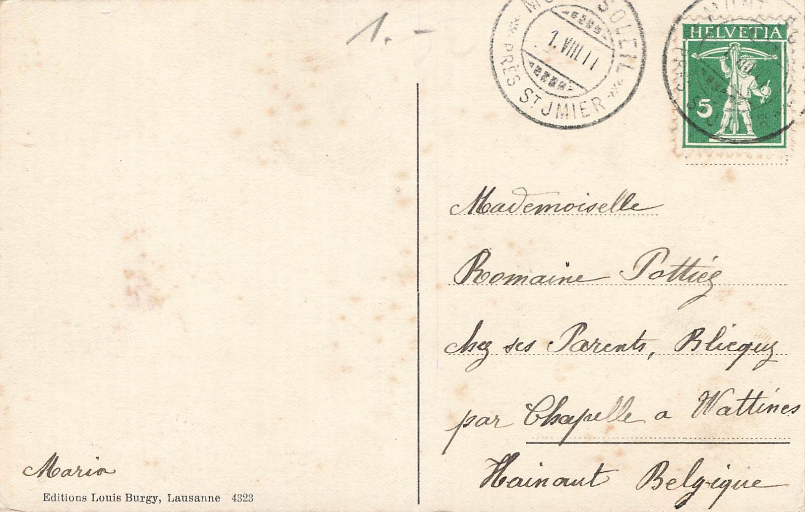 Cartes postales: St Imier Funiculaire Sonnenberg – D'occasion à Biasca par Blenio71 1