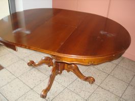 Esstisch ausziehbar oval Holztisch mit Fussgestell gebraucht