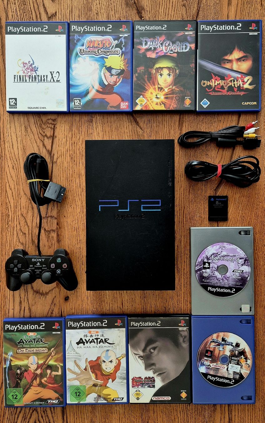 Sony Consoles: Sony PlayStation 2 + Controller + 9 Spiele – D'occasion à Au SG par KonsoleWerk