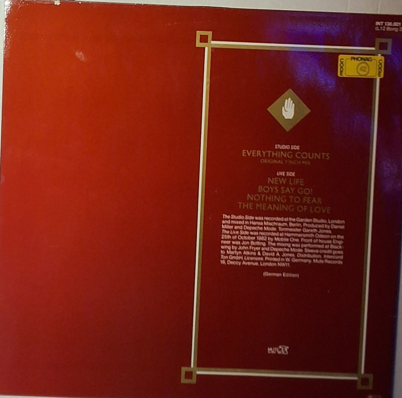 Schallplatten: Vinyl LP- Depeche Mode  - Everything Counts  - Ltd ed num NM – Neu (gemäss Beschreibung) aus Villeret von Fil11 1