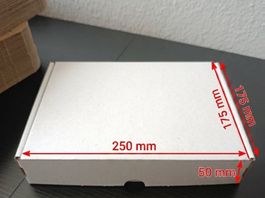 100x Midibrief Box AM 250x175x50mm | Weiss | Neu📨