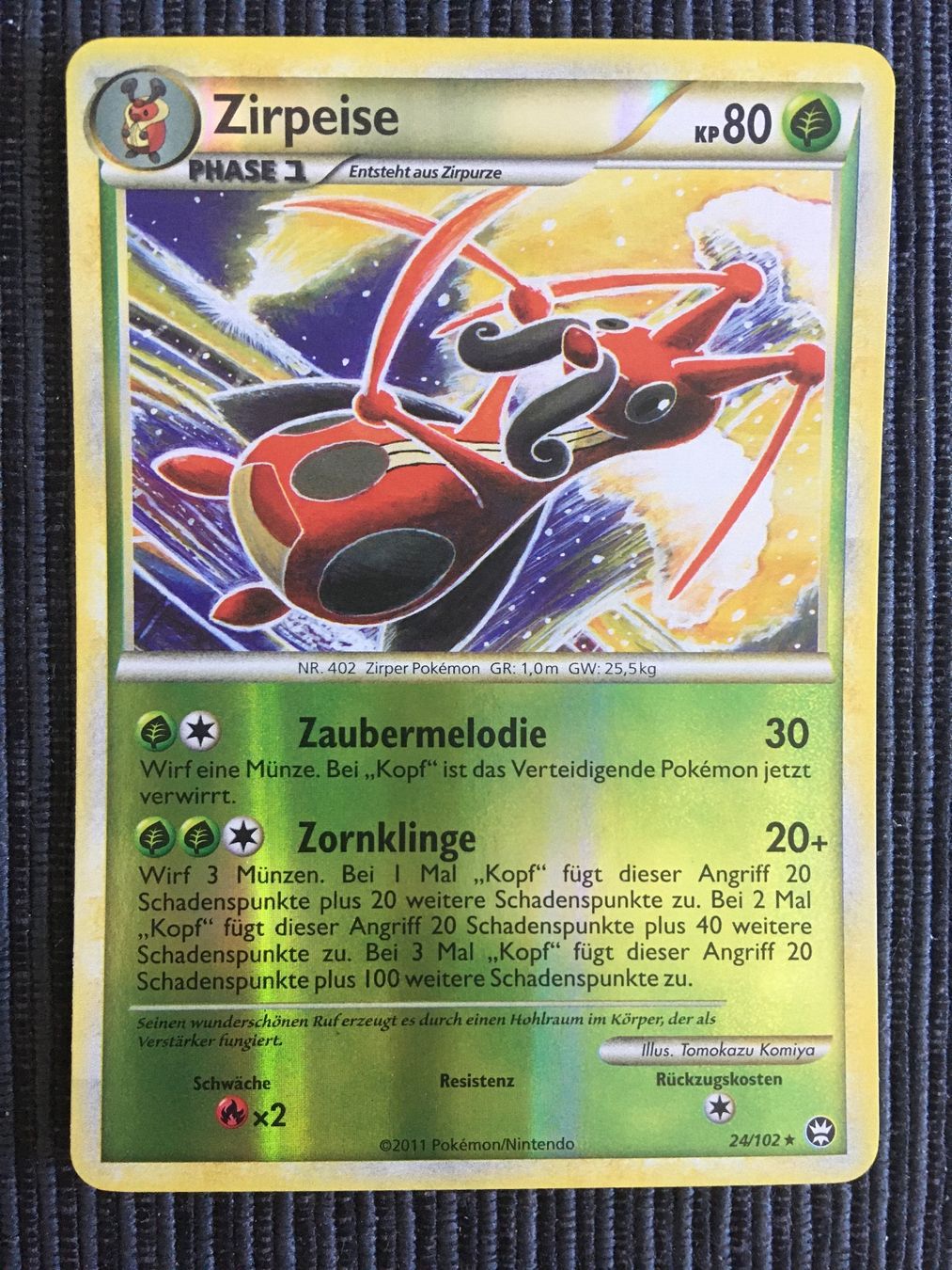 Pokémon Carte collezionabili: Pokemon Zirpeise Reverse Holo HS Triumph 2009 – Nuovo (secondo la descrizione) da Wabern venduto da Collectfun