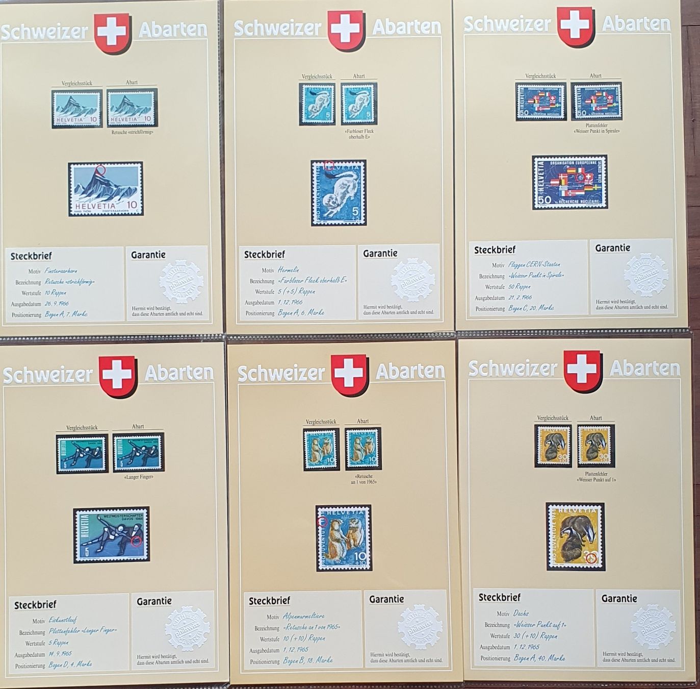 Tutti i francobolli: schöne Sammlung Abarten Schweiz mit über 50 Abarten – Usato da Kreuzlingen venduto da Rschweiz1 6
