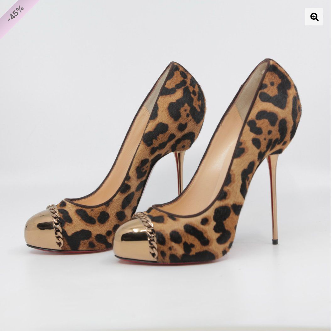 Christian Louboutin Scarpe da donna: Escarpins T.37 Léopard Pony Louboutin – Usato da Delémont venduto da Le38.shop