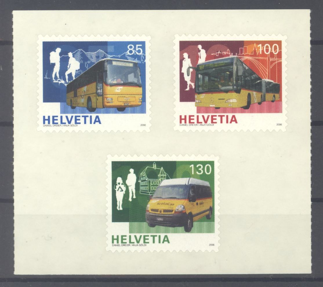 Alle Briefmarken: 2006, 100 Jahre Postauto Schweiz ** – Gebraucht aus Willisau von Vollstempel