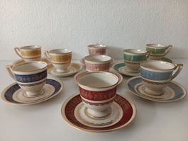 KGL. PR. TETTAU Tasses à café / Kaffee Tassen (1950/1960)