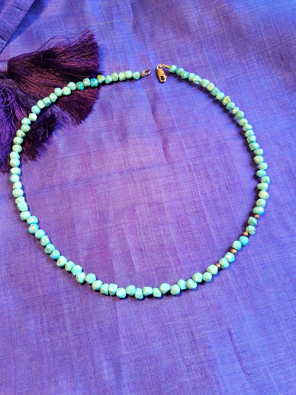 Catenine: Feine sommerliche und echte Türkiskette Collier – Usato da Zürich venduto da SciTec 6