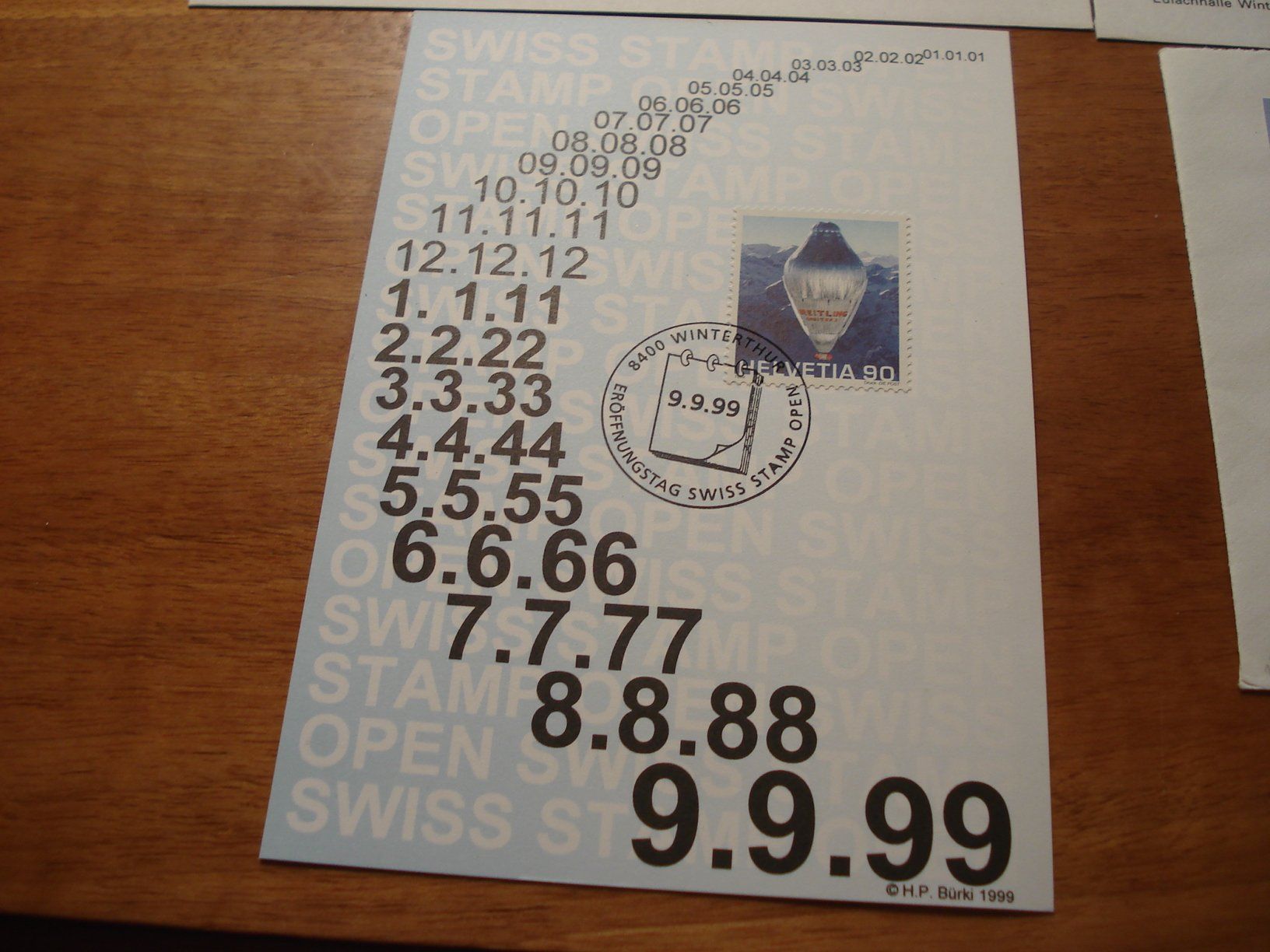 Tous les timbres: Maximumkarte 9.9.99, Winterthur Swiss Stamp Open – D'occasion à Niederwil AG par morostahu
