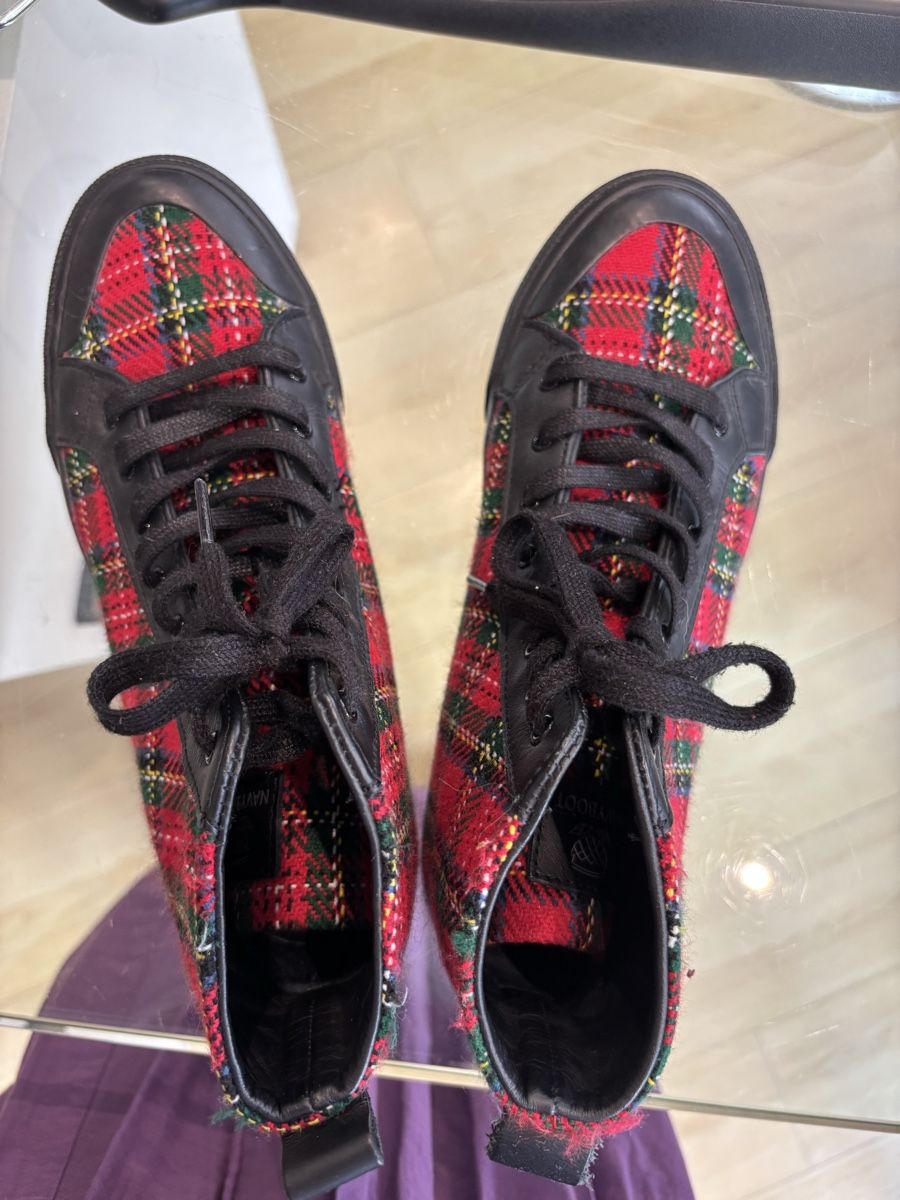 Navyboot Scarpe da donna: Navyboot Sneaker Grösse 39, Rot/Schwarz Kariert – Nuovo (secondo la descrizione) da Burgdorf venduto da VouSchoen 2