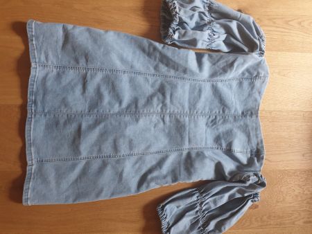 Jeans Kleid mit Puffärmel M