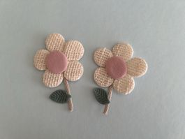 Fabric Flower Applique Set x2