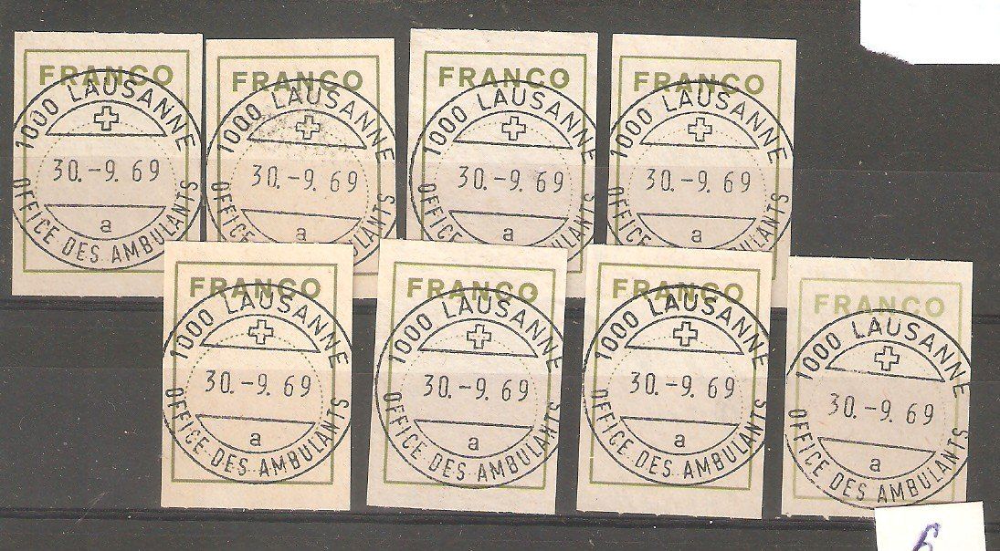 Tutti i francobolli: Franco Nr. 6  8x – Usato da Lausanne venduto da Whorvath