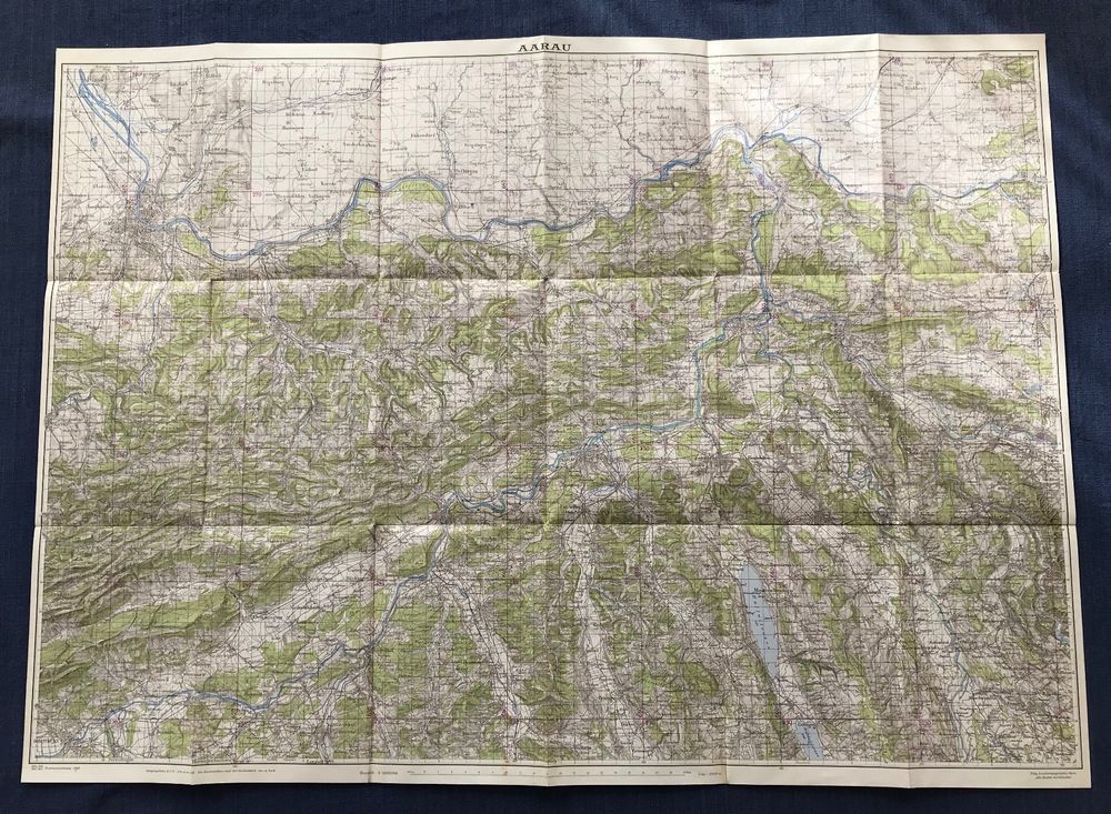 5 Topogr.Karten: Zürich + Aarau je 1936+1948,  Luzern 1944 9
