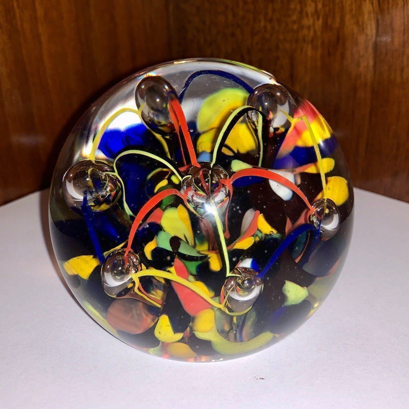 Bicchieri: Paperweight in Messingständer - Glaskugel alt – Usato da Adliswil venduto da MeDuMe 5