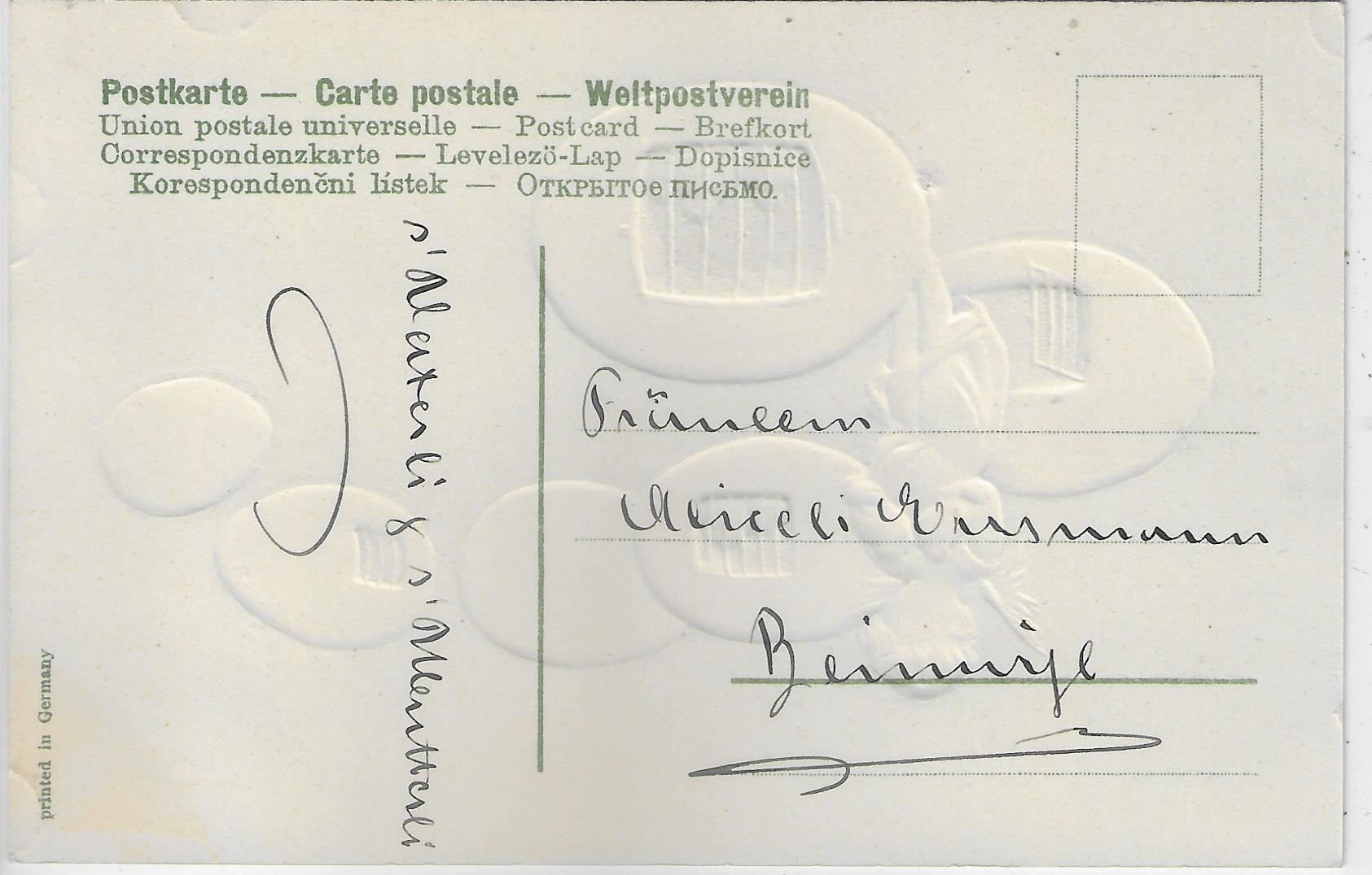 Cartoline postali: Fröhliche Ostern - Engel - Präge-Litho – Usato da Ettingen venduto da Kartenplanet 1