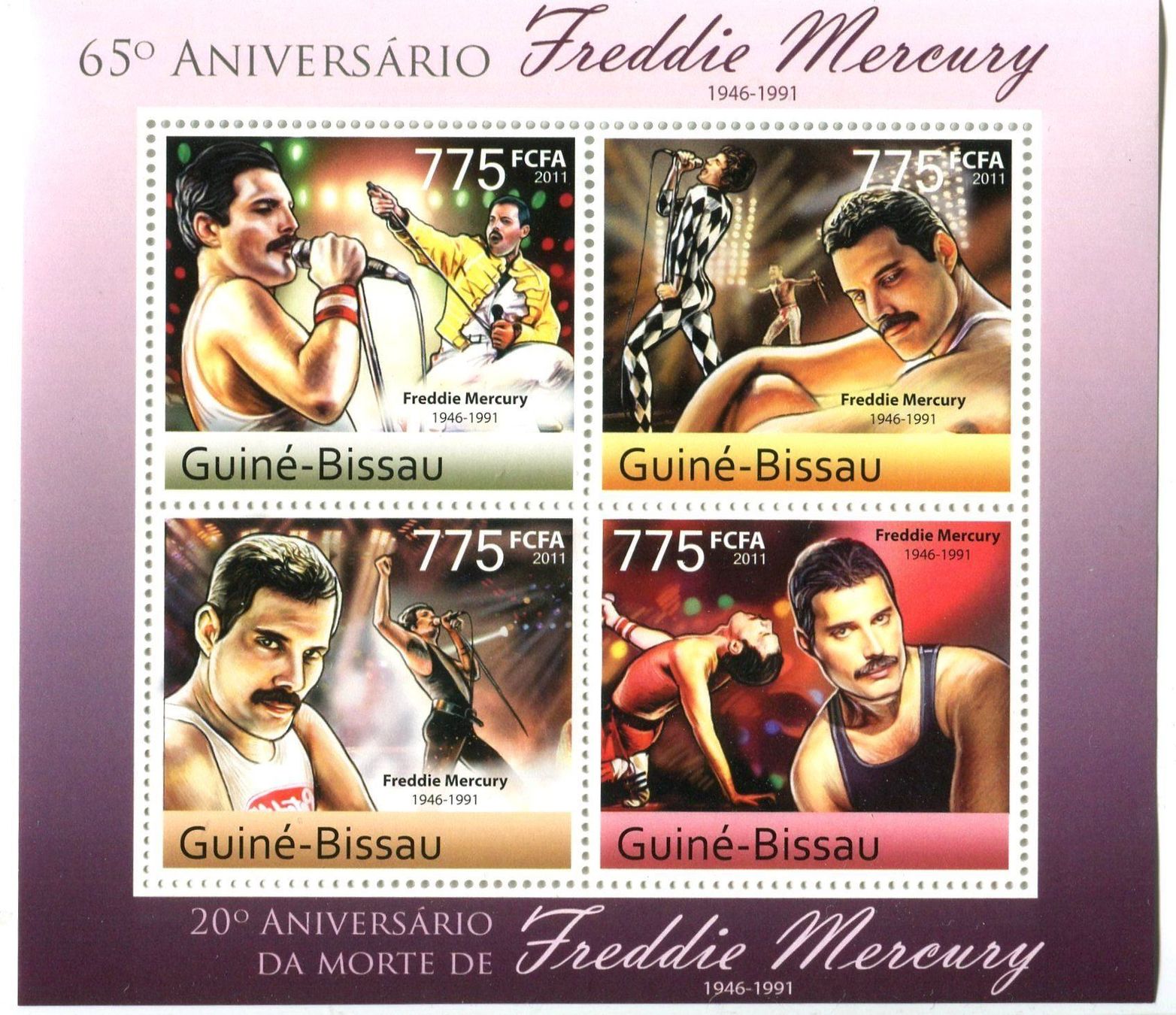 Tutti i francobolli: Block "Queen. Freddie Mercury". Guinea-Bissau – Nuovo e nell'imballaggio originale da Basel venduto da Butsch5