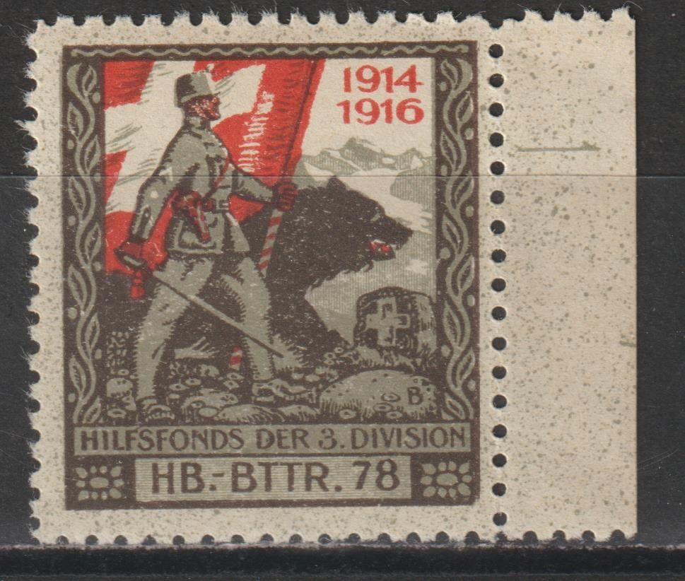 Alle Briefmarken: WK1 3. Division Nr. 51a/1 * – Gebraucht aus Siebnen von Fstaehli