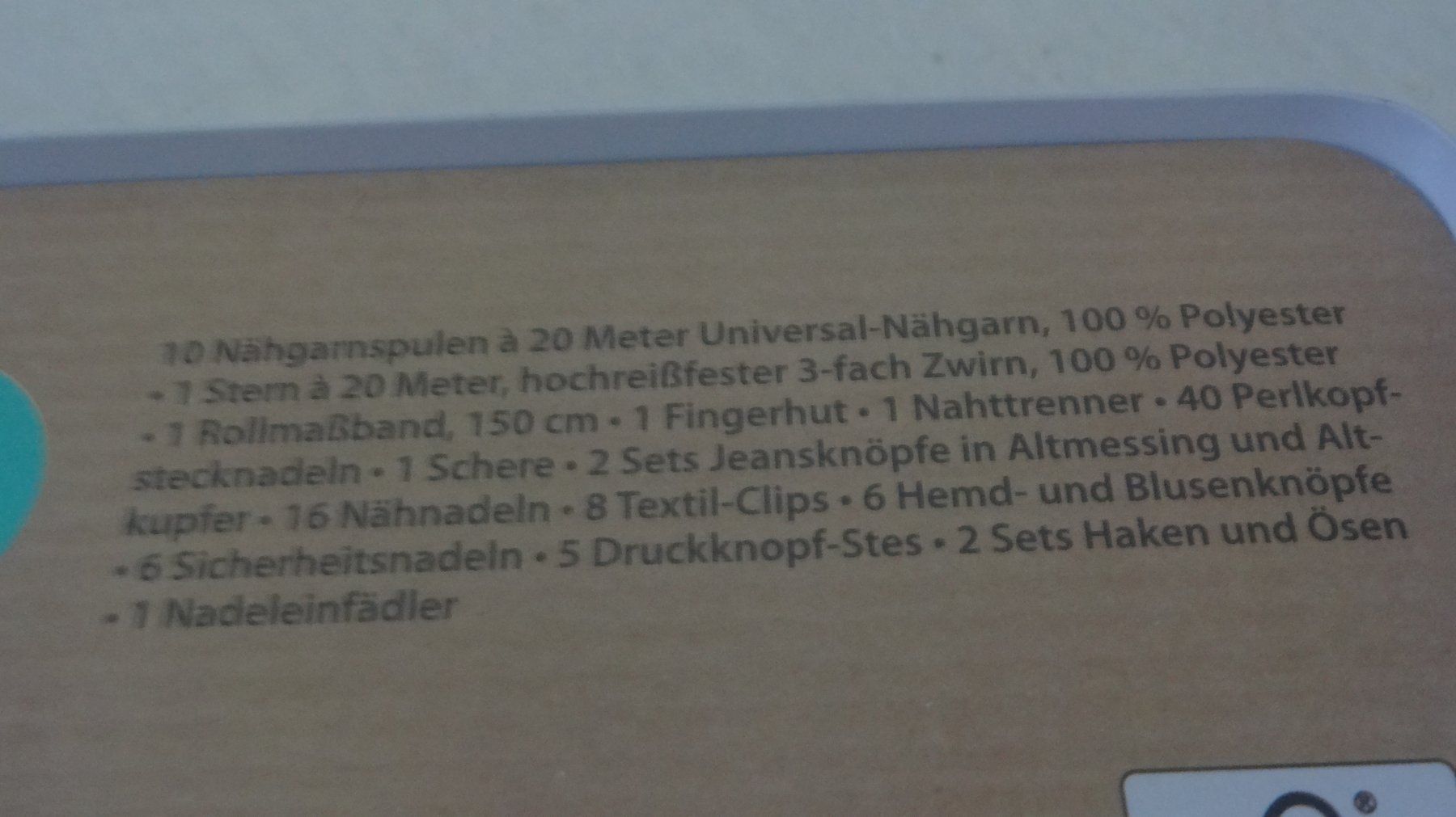 Ferri: Nähset mit Nähutensilien 101 - teilig – Nuovo e nell'imballaggio originale da Fisibach venduto da goldfasan52 2