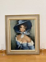 71cm breitx81 cm hoch/Öl Gemälde elegant sexy Vintage