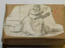 Stich Vorlage antik Zinn od Zinkmodel   7 x 4 cm