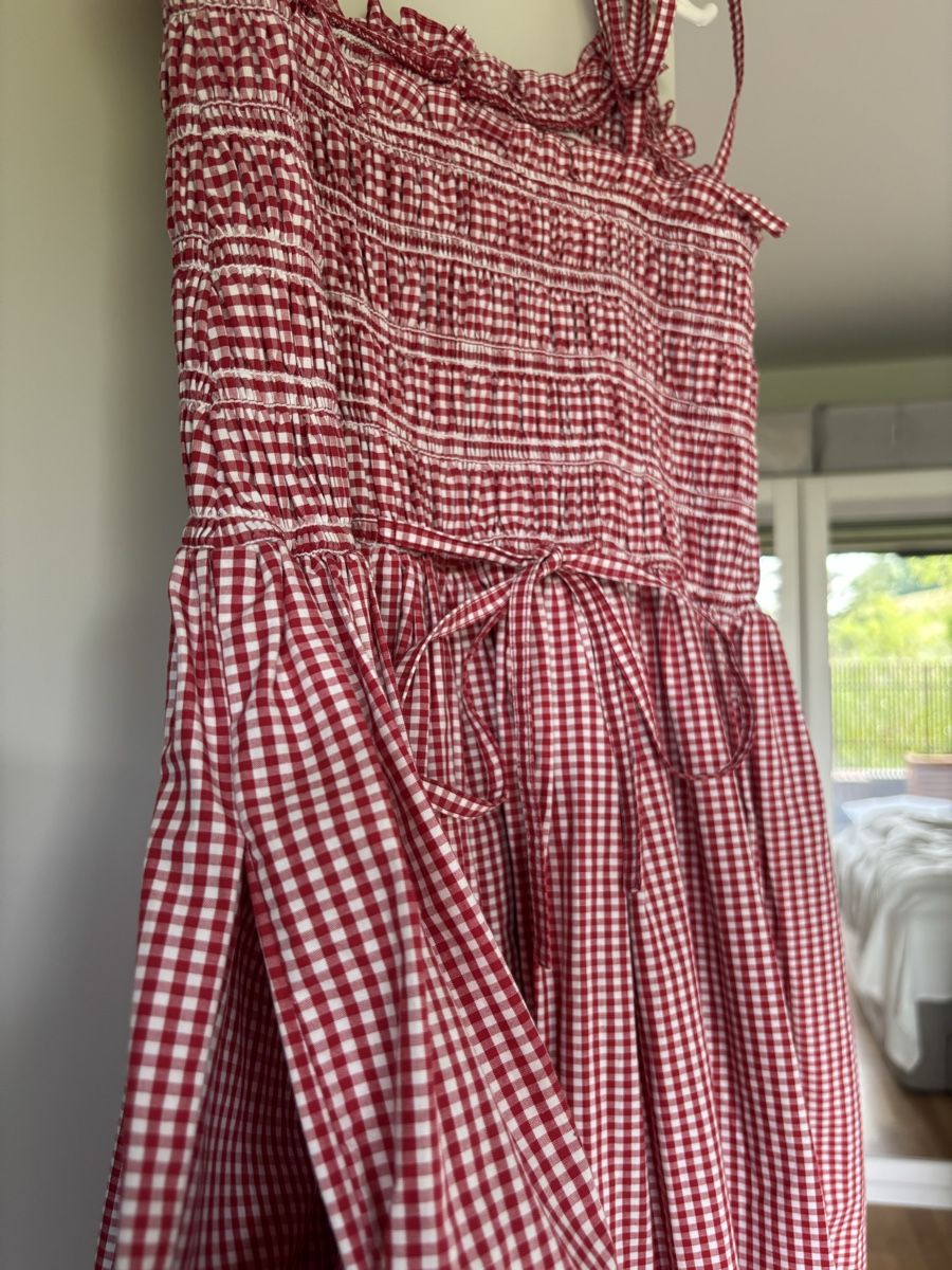 Vestiti: Sandy Liang kariertes Kleid rot – Usato da Winkel venduto da Zimtguetzli 5